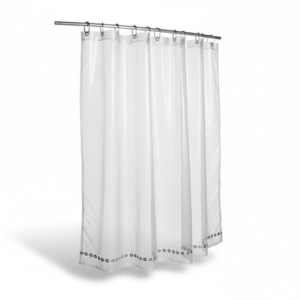 Heavy Duty PEVA Waterproof Shower Curtain Liner - Clear Weighted Hem