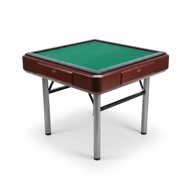 Folding Mahjong Table Portable Design Green Felt Surface