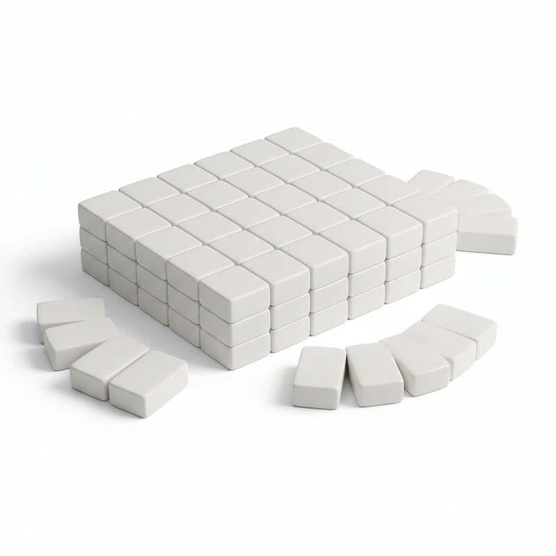 Replacement Mahjong Tiles White Melamine Standard Size Set of 144