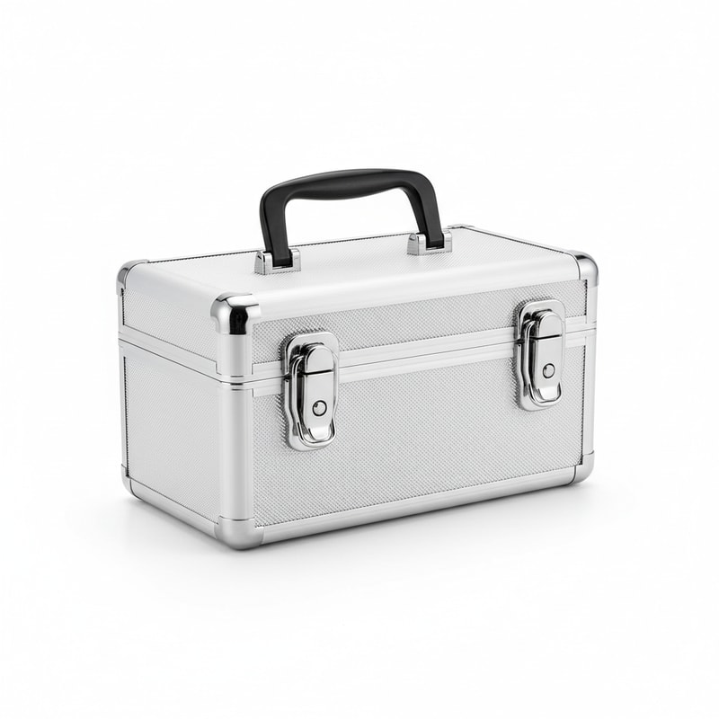 Portable Mahjong Tile Box Aluminum Case with Secure Latches