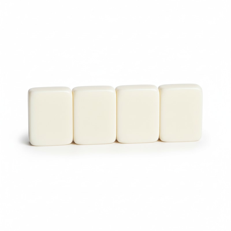 Mahjong Blank Tiles White Melamine Custom Engraving Blanks Four Pack