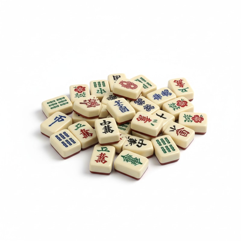 Durable ABS Mahjong Tiles Standard Play Complete Replacement Set
