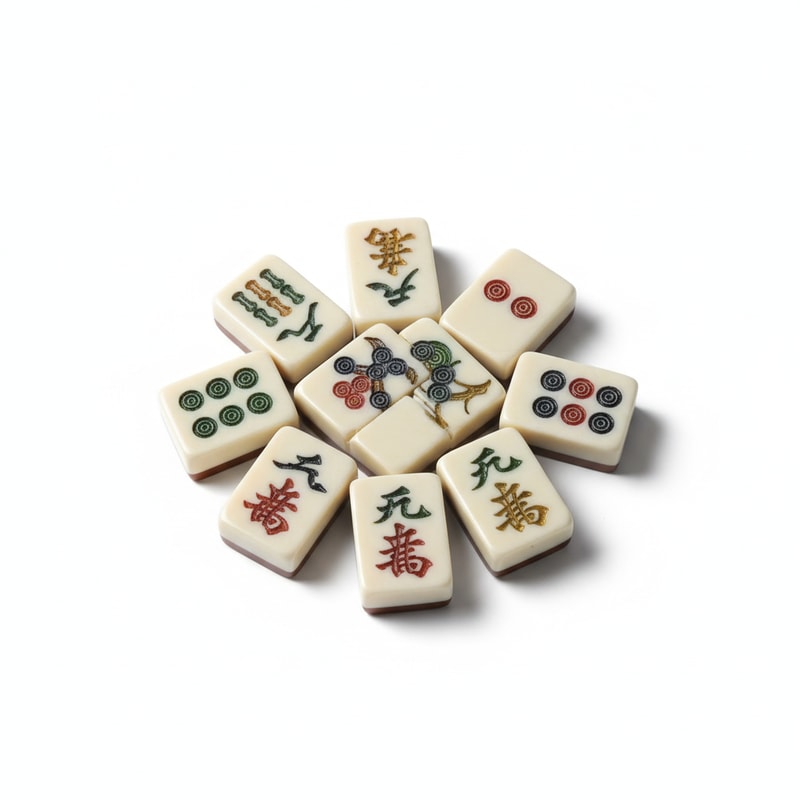 Premium Resin Mahjong Tiles Hand-Polished Classic Design