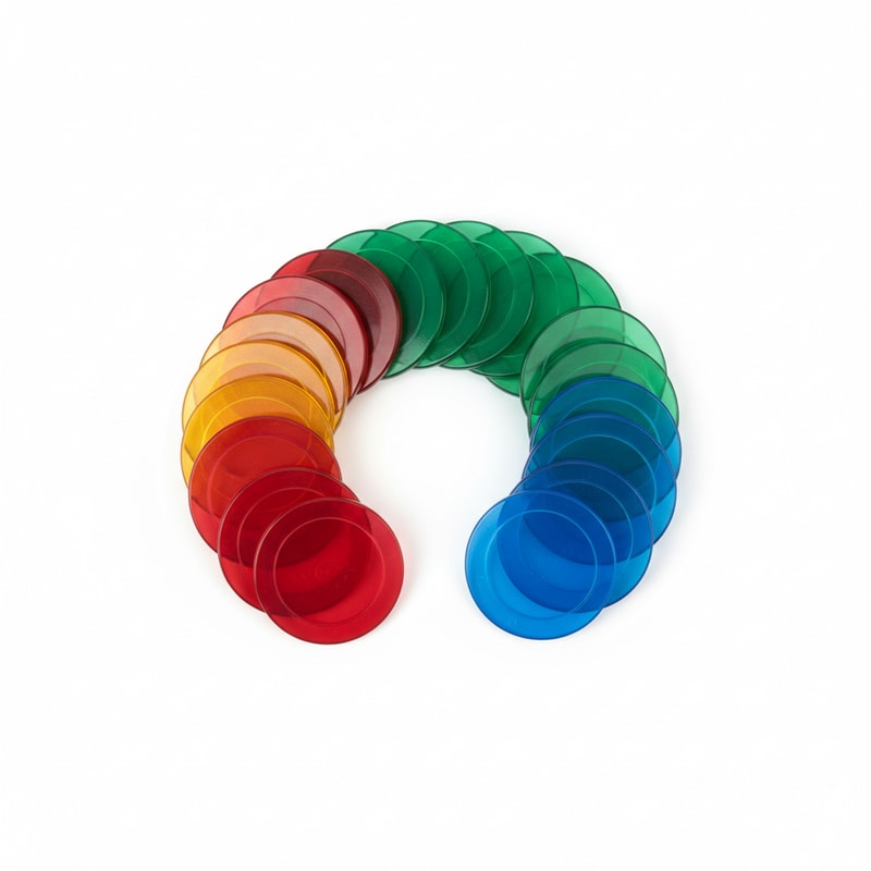 Mahjong Bet Markers Colorful Plastic Discs Set of 40