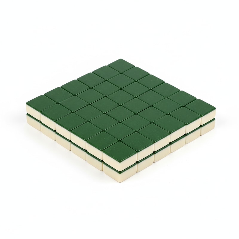 Green-Backed Mahjong Tiles Standard Chinese Set Resilient Material