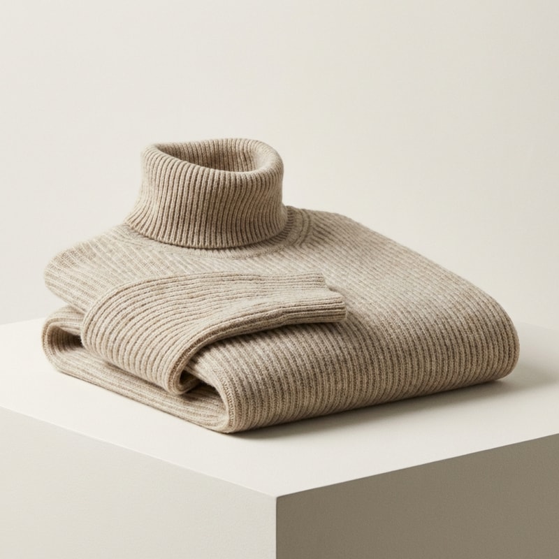 Ribbed Turtleneck Sweater
