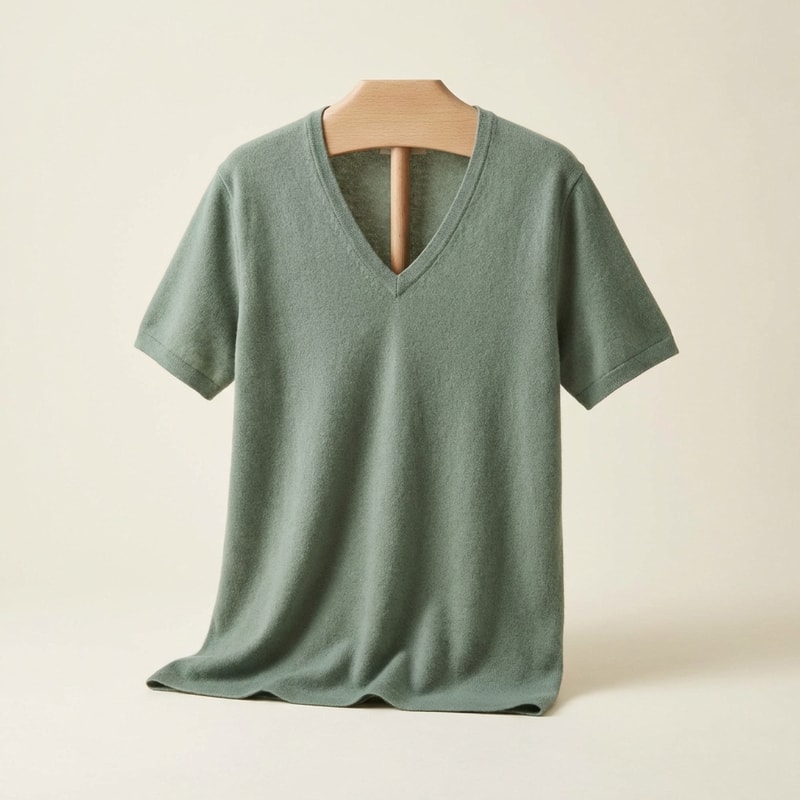 V-Neck Soft Knit Tee