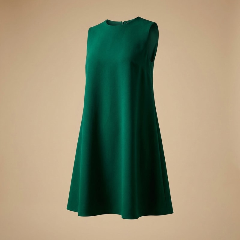 Solid Color A-Line Mini Dress