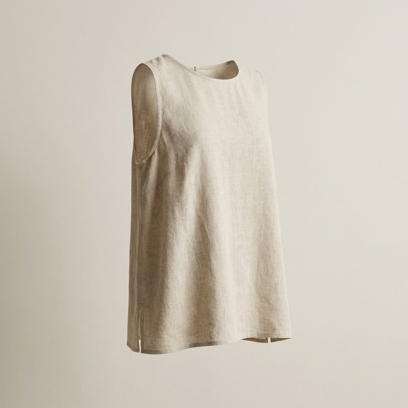 Linen Blend Sleeveless Top