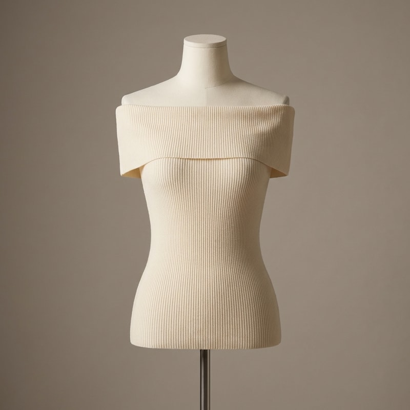 Off-Shoulder Ribbed Top