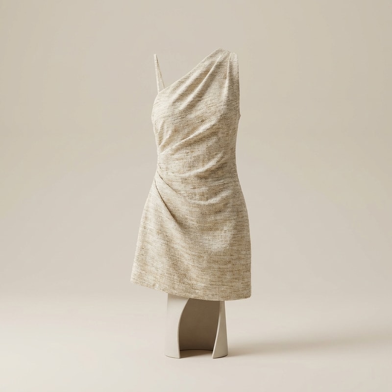 Textured Fabric Mini Dress