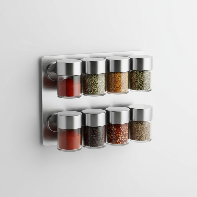 Gleam Steel Magnetic Spice Rack