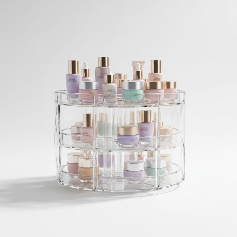 Crystal Clear Cosmetic Carousel