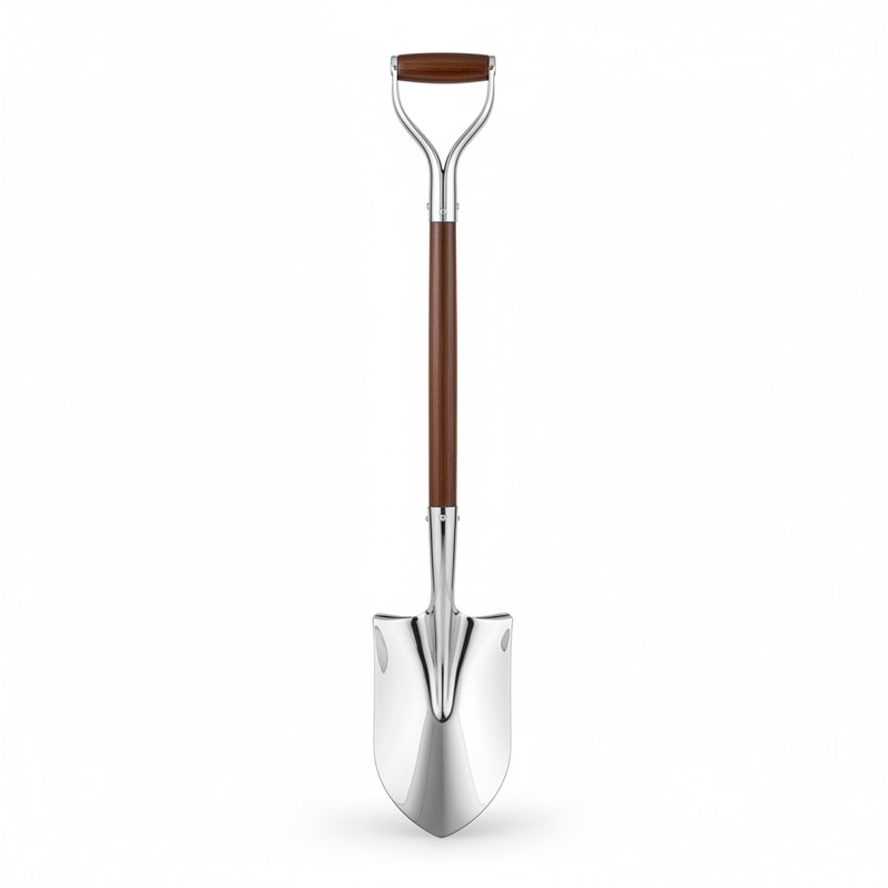 Polished Stainless Steel Garden Spade for Professional Landscaping