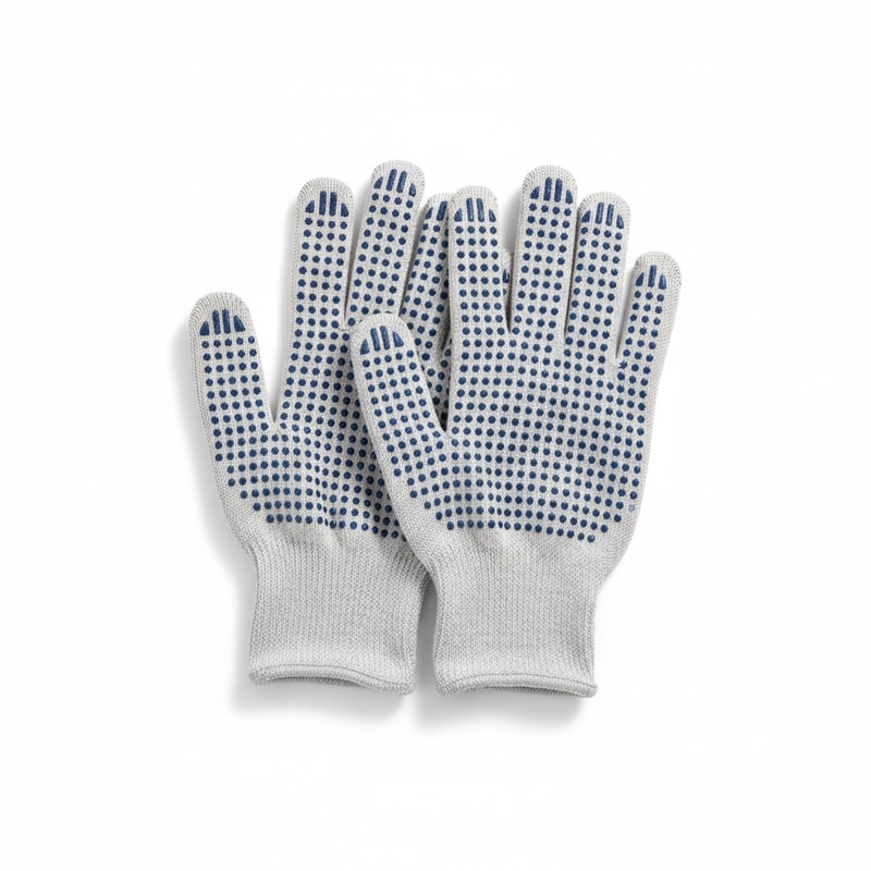Comfortable Breathable Fabric Gloves with Non-Slip Grip Dots