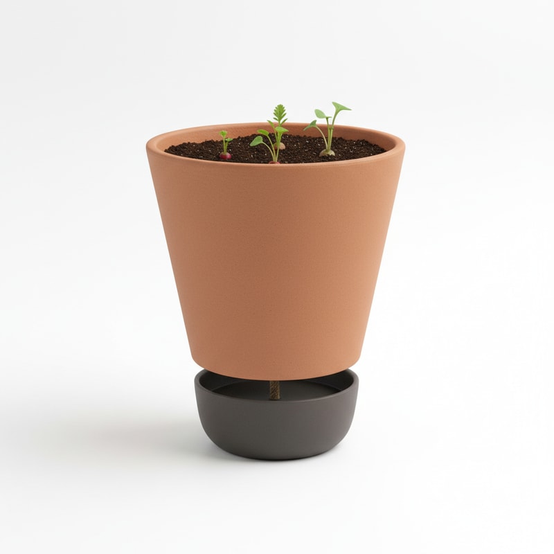 Deep Self-Watering Planter Pot for Root Vegetables