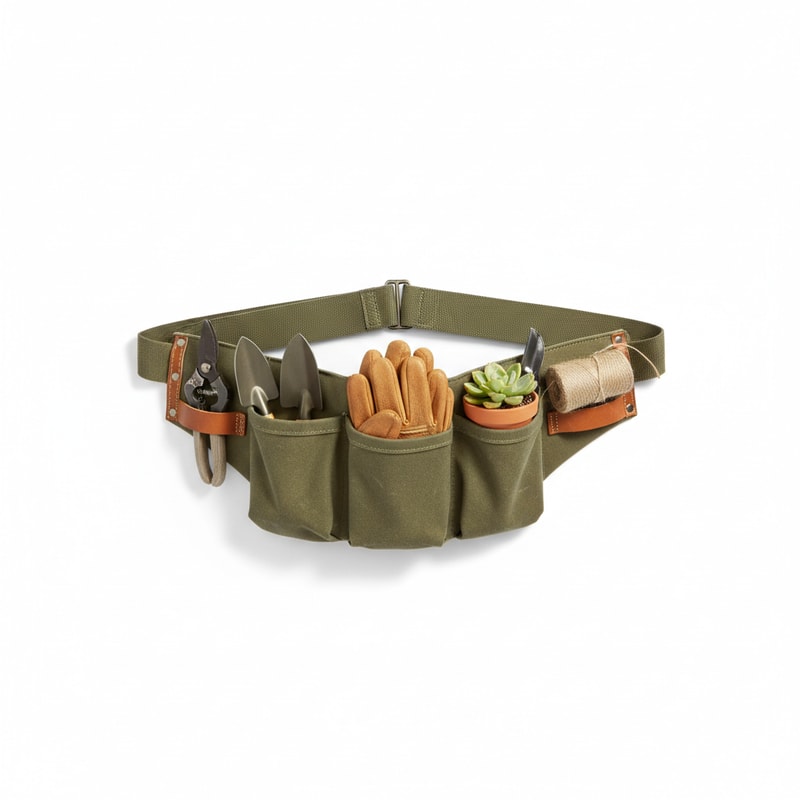 Adjustable Waist Garden Tool Belt with Multiple Pockets