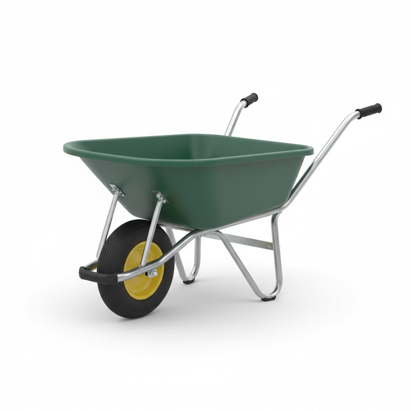 Durable Polypropylene Wheelbarrow for Garden Hauling