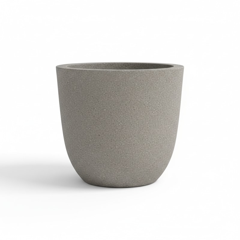 Grey Stone Finish Fiberstone Planter for Outdoor Patio