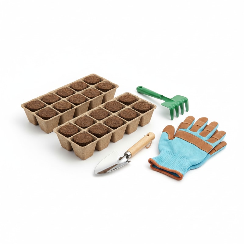 Biodegradable Seed Starting Trays with Peat Pellets