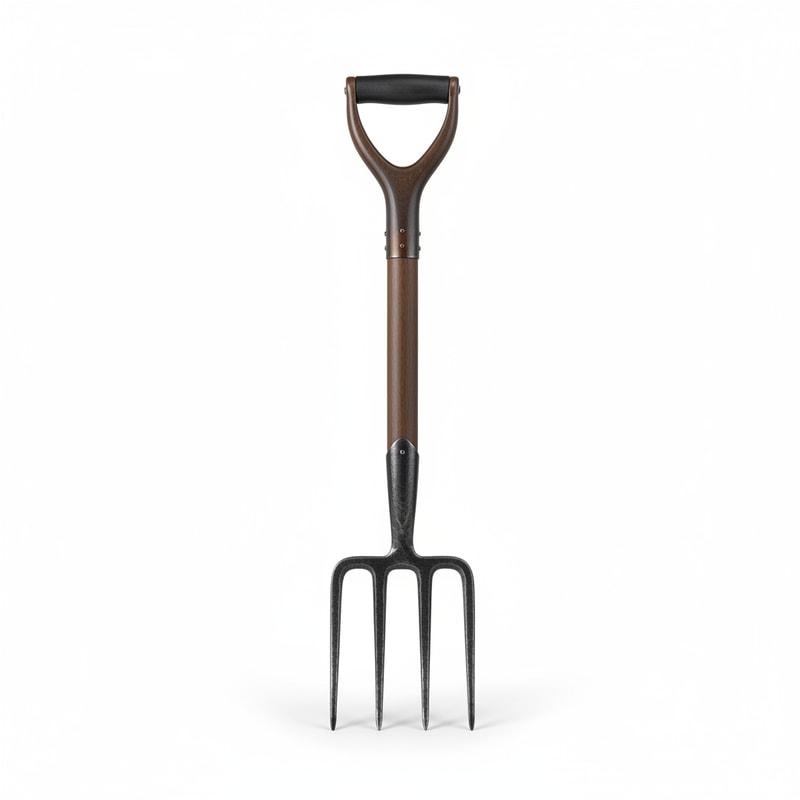 Premium Forged Steel Digging Fork with D-Grip Handle