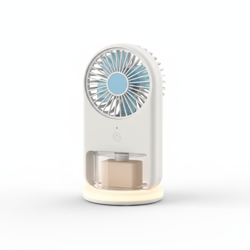 Compact USB Rechargeable Portable Desk Fan Quiet Operation