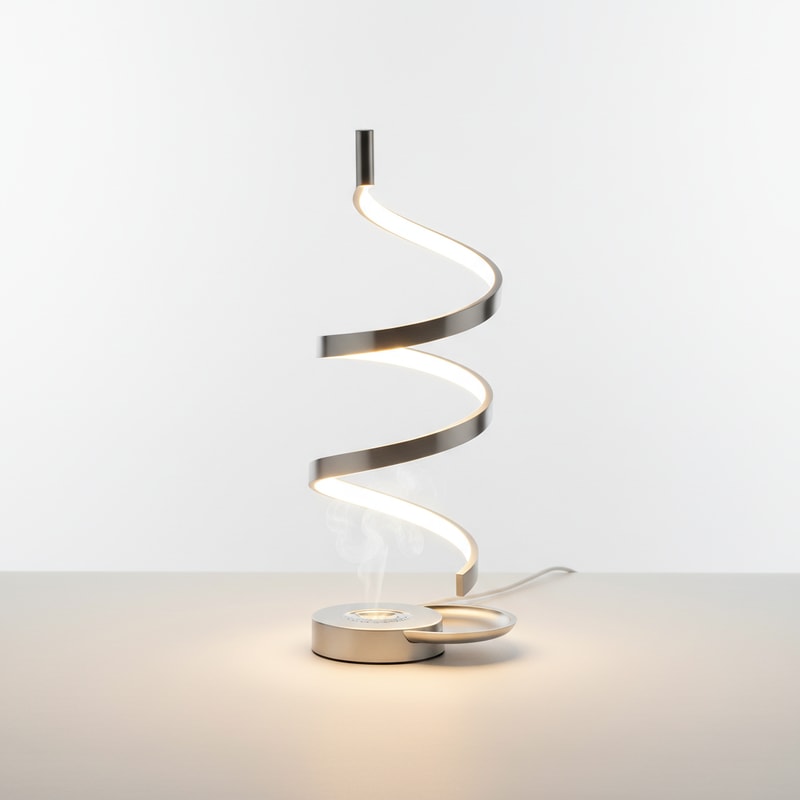 Artistic Metal Spiral LED Desk Lamp Eye-Caring Light