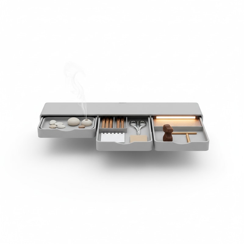 Space-Saving Under Desk Drawer Organizer for Stationery