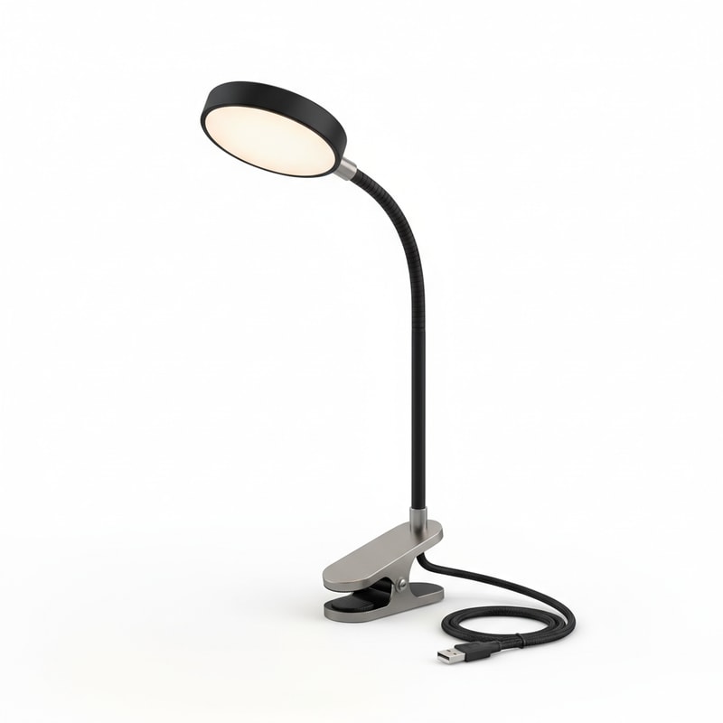 Flexible Gooseneck USB Desk Lamp with Clamp for Reading