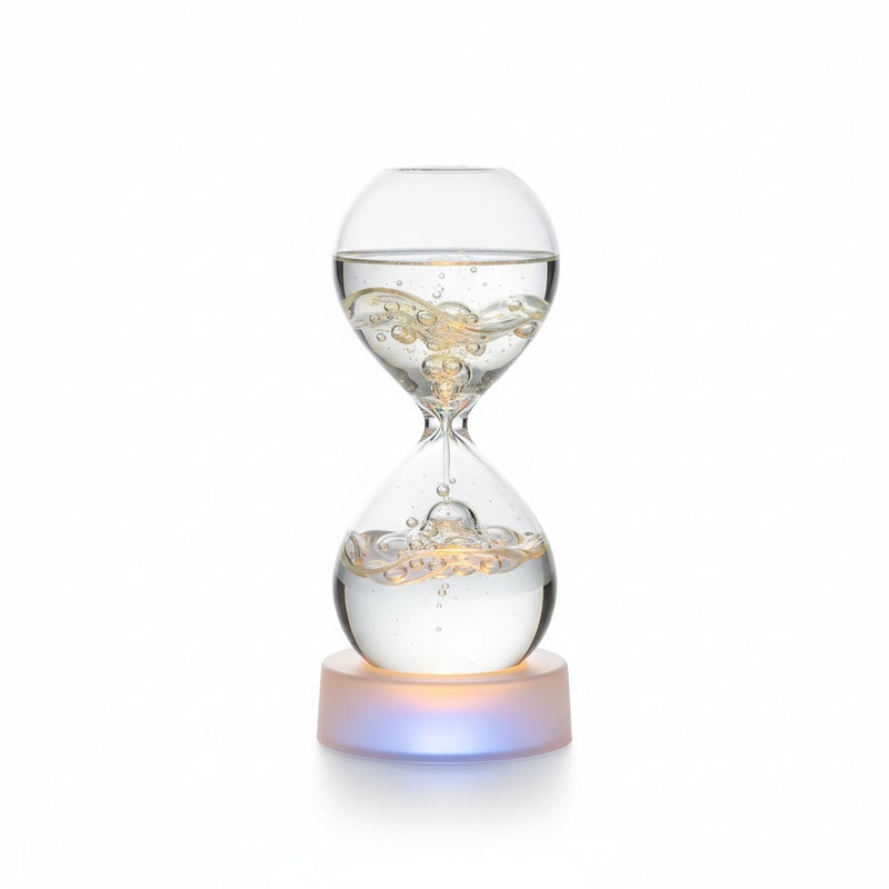 Transparent Floating Oil Hourglass Liquid Timer Desk Toy