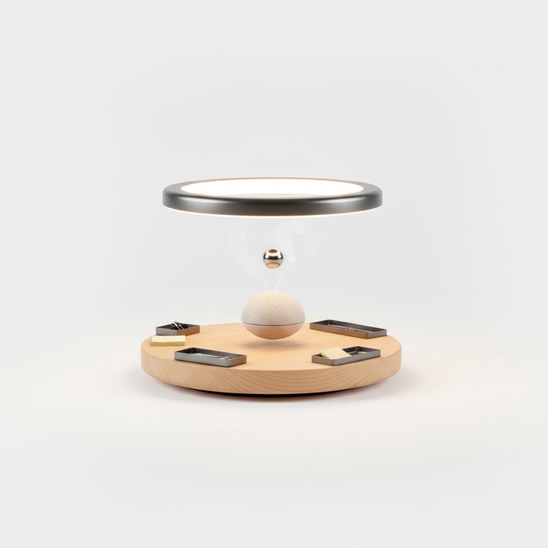 Creative Magnetic Levitating Desk Lamp Unique Floating Light