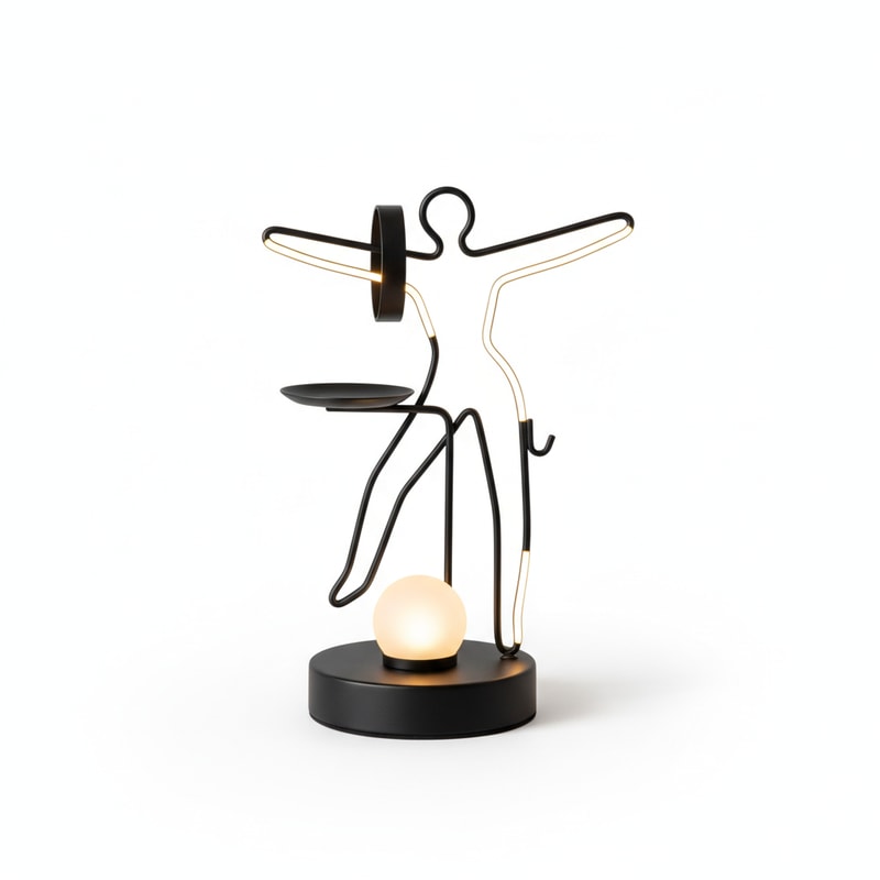 Minimalist Metal Wire Figurine Nordic Style Desk Art