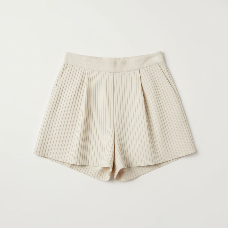 Mes Anges High-Waist Pleated Shorts