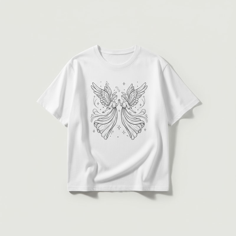 Mes Anges Soft Cotton Relaxed Fit Graphic Tee