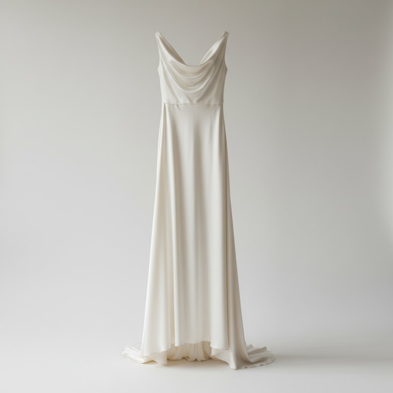 Mes Anges Minimalist Satin Evening Dress