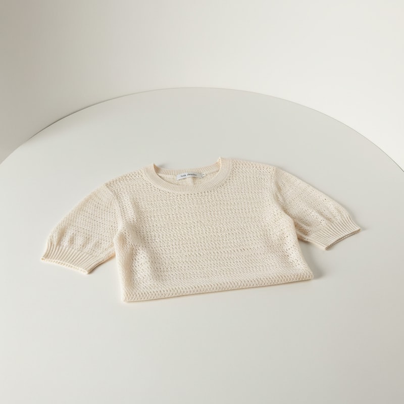 Mes Anges Lightweight Knit Short Sleeve Top