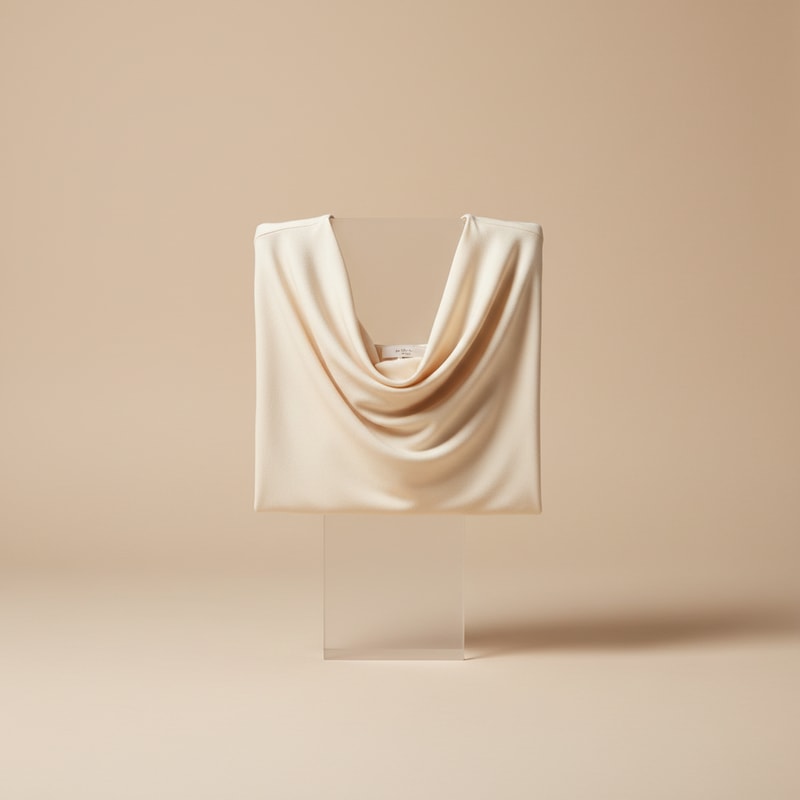 Mes Anges Silk Blend Draped Neck Blouse