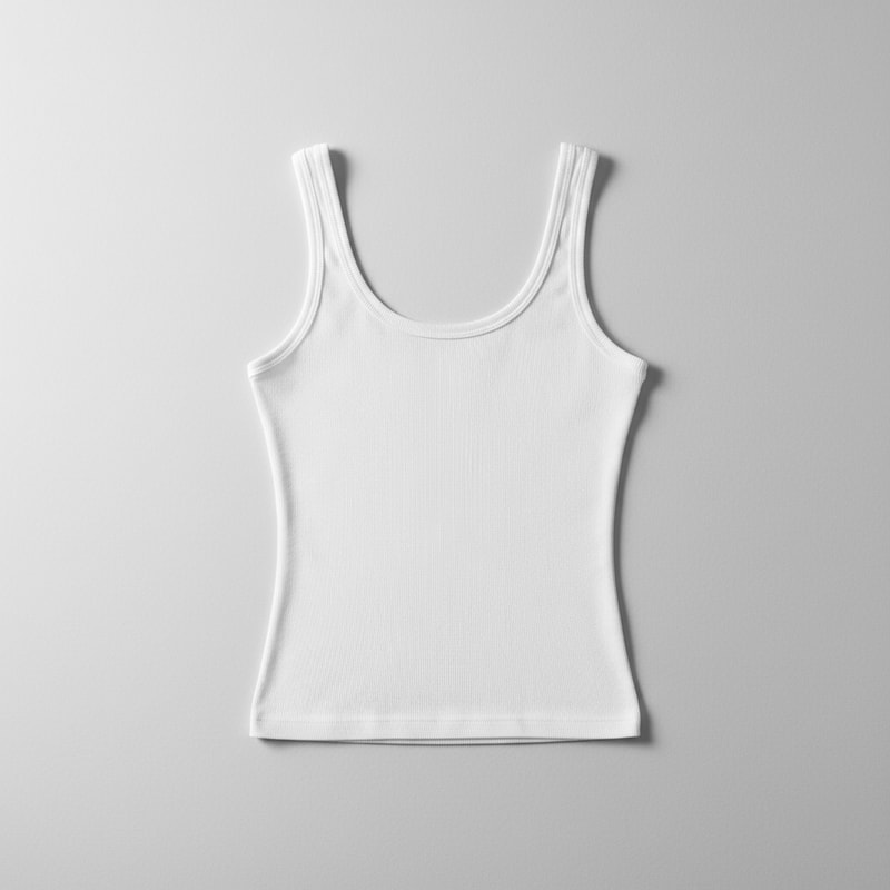 Mes Anges Slim Ribbed Stretch Tank Top