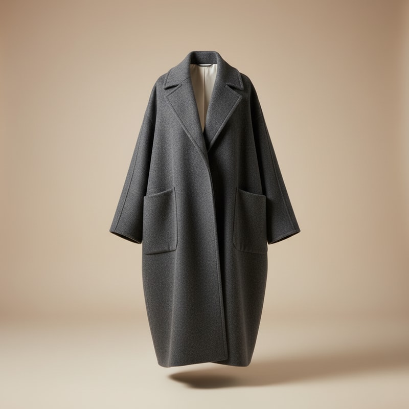 Mes Anges Oversized Wool Long Coat