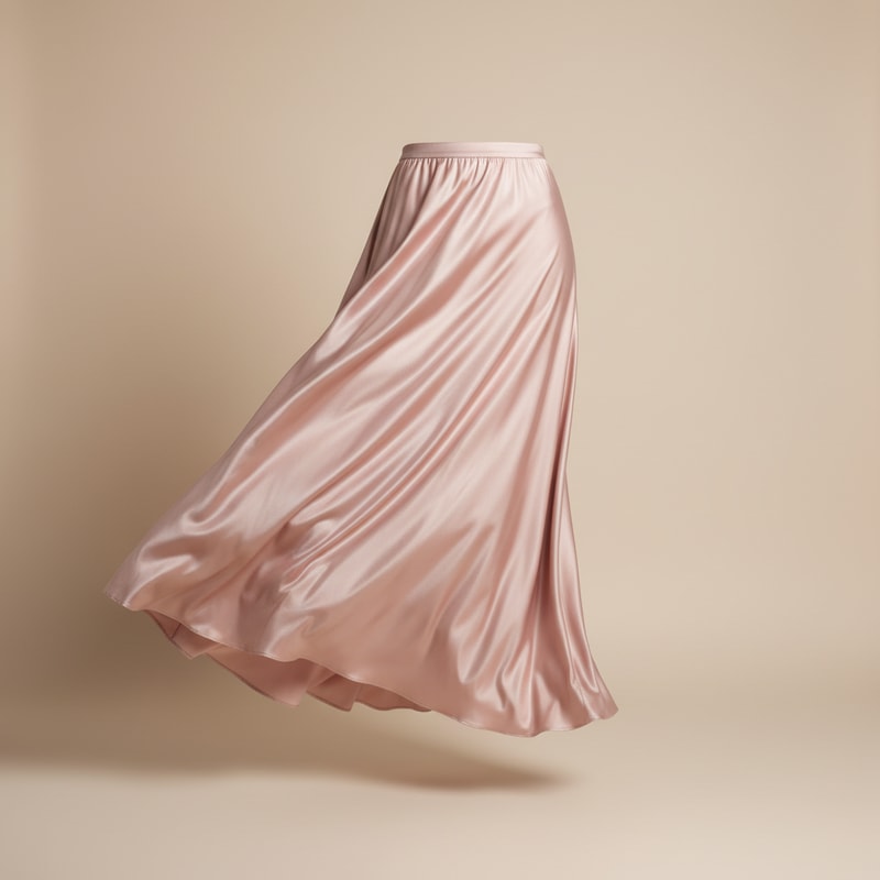 Mes Anges Flowy Satin Maxi Skirt