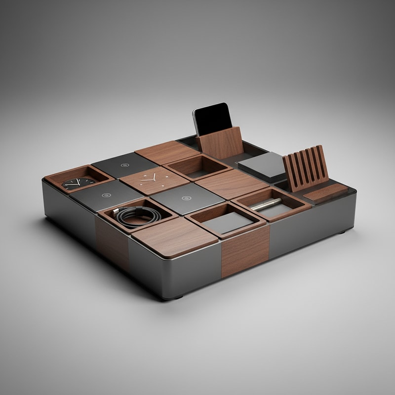 "SanctumGrid Desk Organizer",