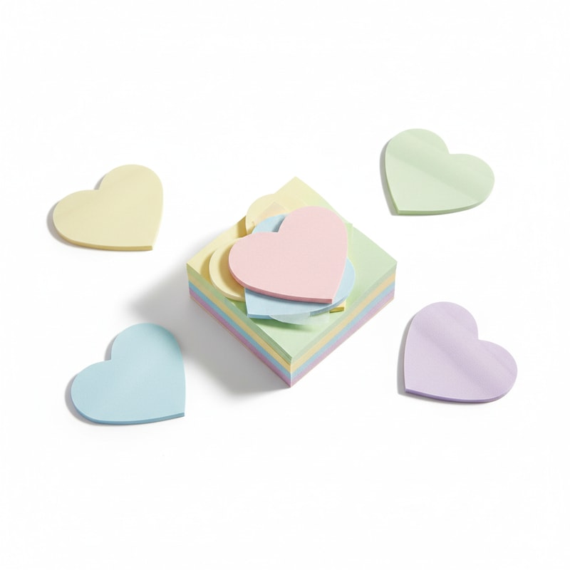 Heart Shaped Mini Sticky Notes for Cute Messages