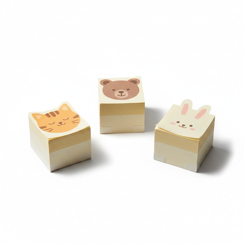 Cute Animal Theme Sticky Note Blocks for Kids