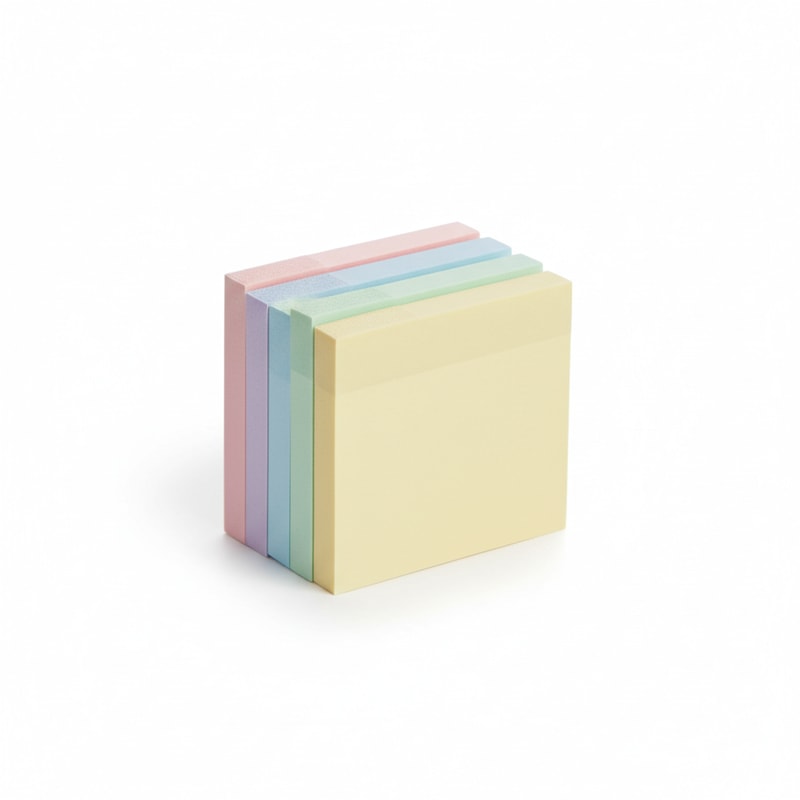 Minimalist Pastel Self-Stick Notes for Office Planning