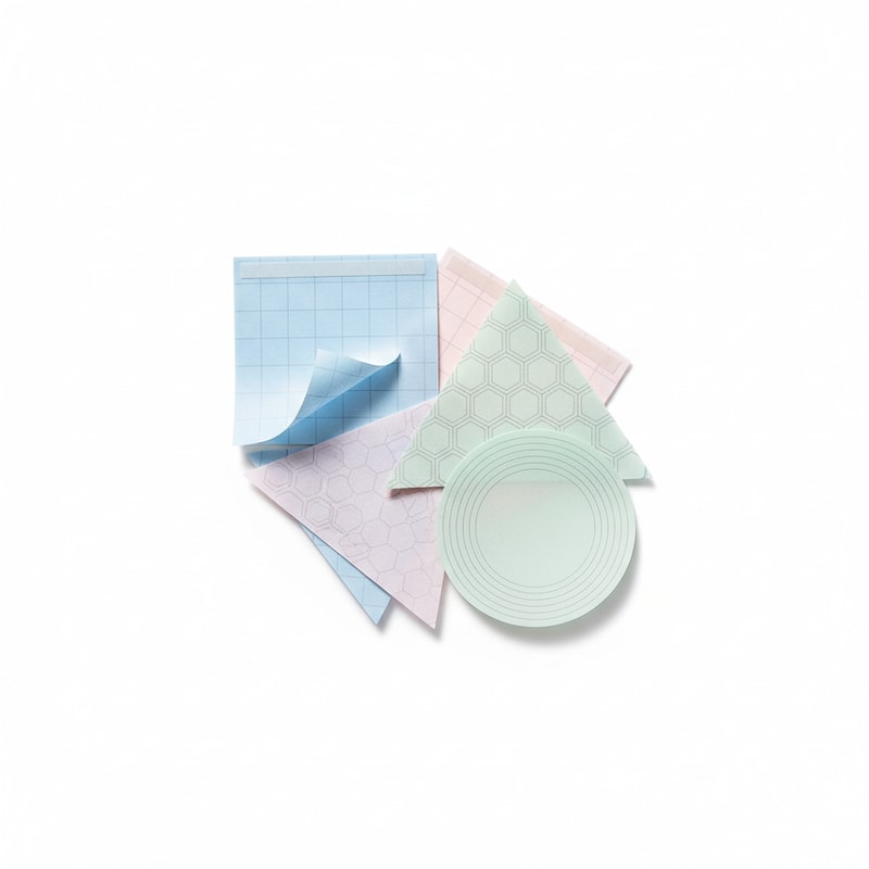 Geometric Design Translucent Sticky Notes for Layering