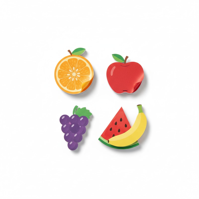 Cute Fruit Shaped Mini Sticky Notes Assortment