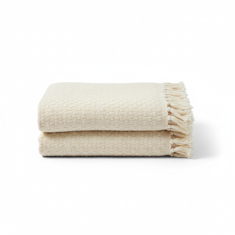 Soft Woven Cotton Yoga Blanket for Warmth and Support