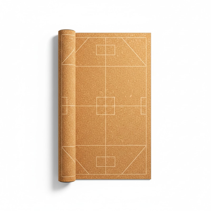Alignment Line Cork Yoga Mat for Precision Poses