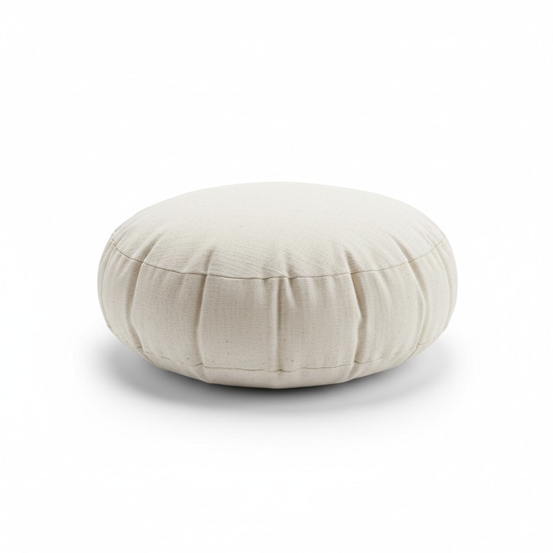 Organic Cotton Zafu Meditation Cushion with Kapok Fill