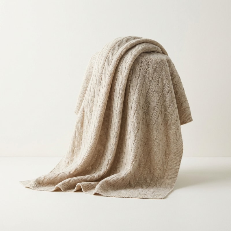 Lightweight Knit Throw Blanket